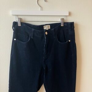 Pilcro Black Velvet Corduroy Pants Anthropologie Size 30